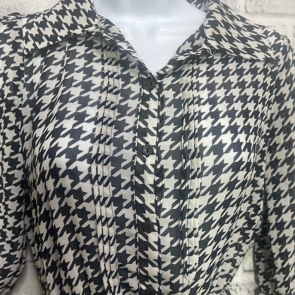 Kardashian Kollection Black White Houndstooth Sheer Dress XS - Picture 4 of 10
